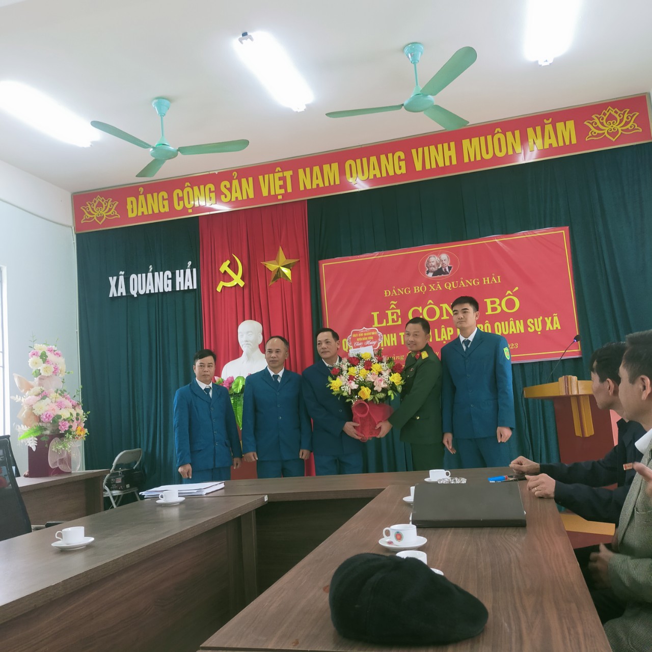Lễ công bố quyết định thành  lập chi bộ Quân sự xã Quảng Hải